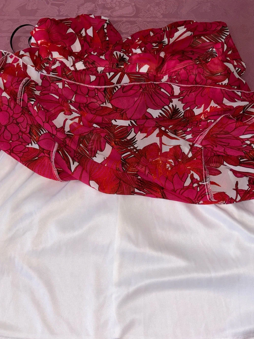Forever 21 Women’s Red Floral Maxi Dress - Sleeveless V-Neck - Picture 8 of 8